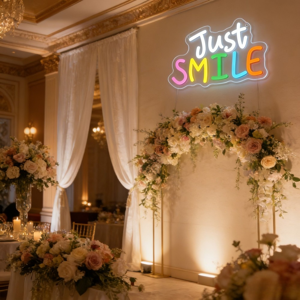 Just Smile LED Neon Sign for H - Outdoor Lighting Quotes avis et prix