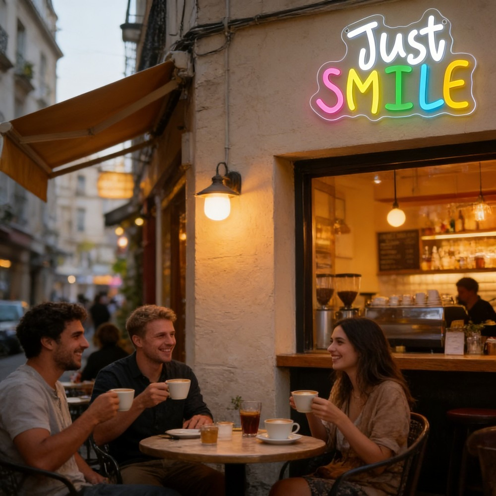 Just Smile LED Neon Sign for H - Outdoor Lighting Quotes avis et prix