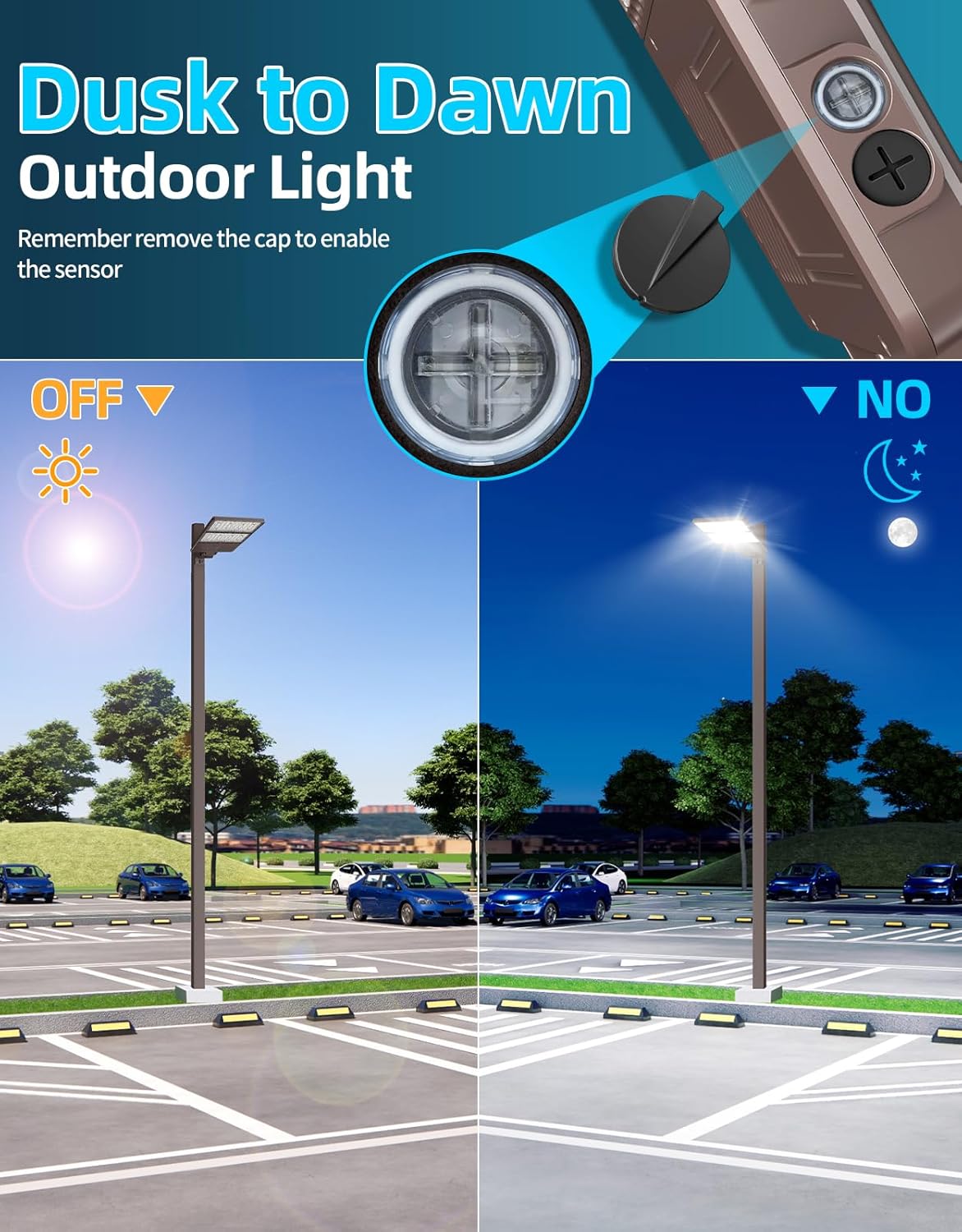 3PCS LED Parking Lot Light 350 - Outdoor Lighting Pole avis et prix