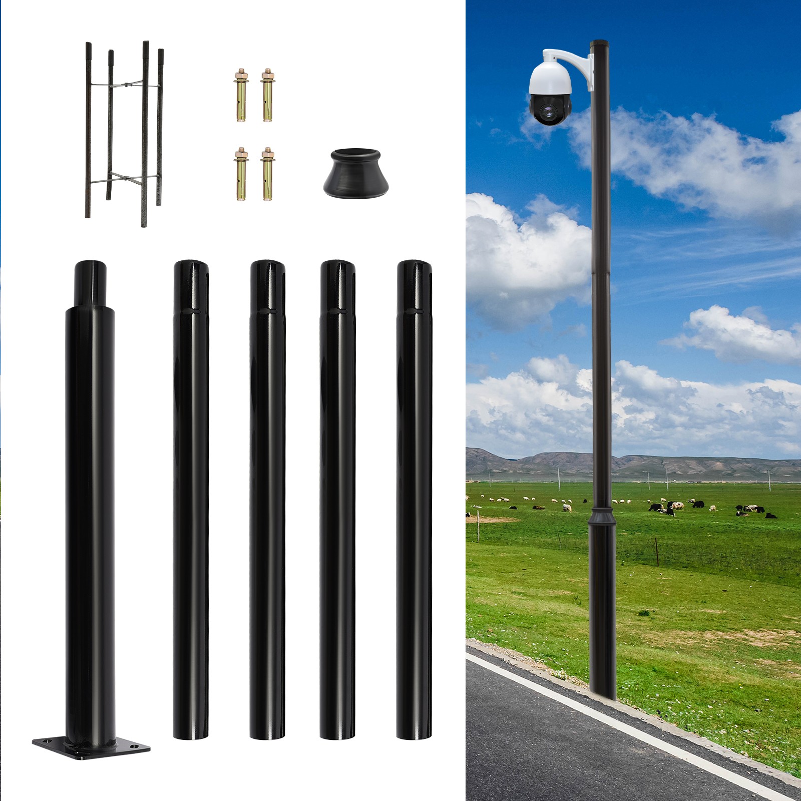 Split Street Light Pole, 220lb - Outdoor Lighting Pole avis et prix