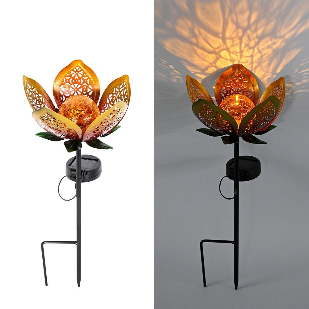 Lotus Shaped Solar Powered Lam - Outdoor Lighting Ground Fixtures avis et prix